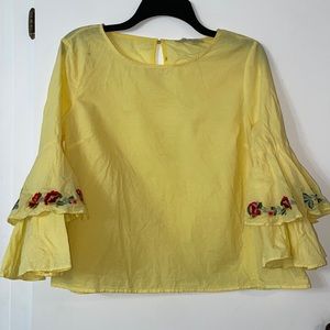 Large yellow dress top